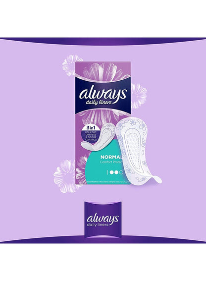 Always Daily Liners Comfort Protect Pantyliners, 80 Count