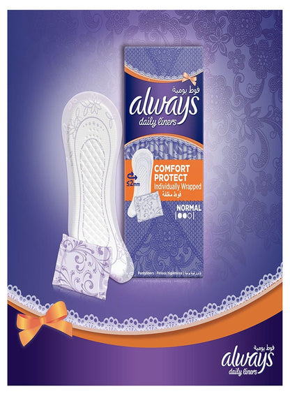 Always Daily Liners Comfort Protect 40 Count