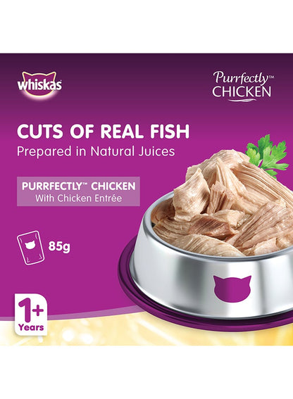 Whiskas Purrfectly Chicken Entree Wet Cat Food 85g