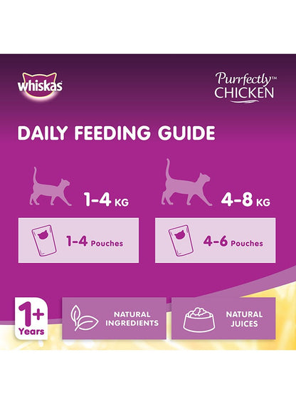 Whiskas Purrfectly Chicken Entree Wet Cat Food 85g