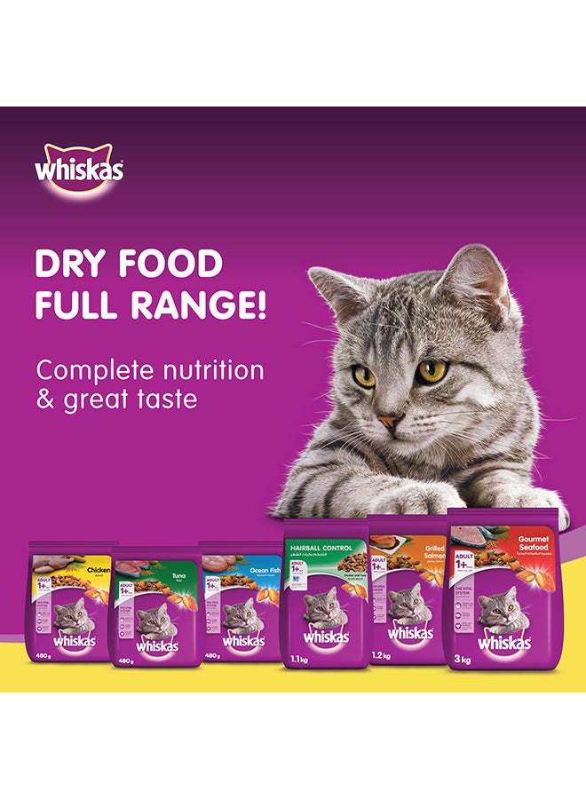 Whiskas Chicken Dry Cat Food 480g
