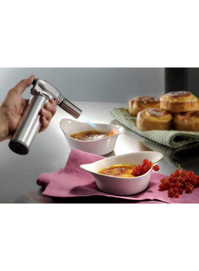 GEFU Fuego Kitchen Torch Silver - Premium Culinary Tool