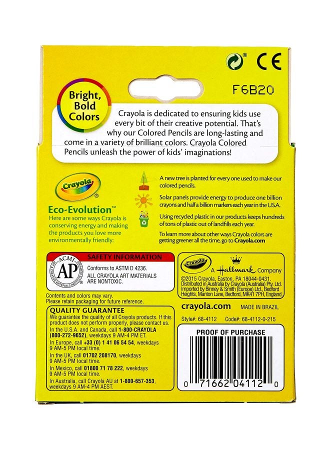 Crayola 12-Piece Colour Pencil Set - Multicolour