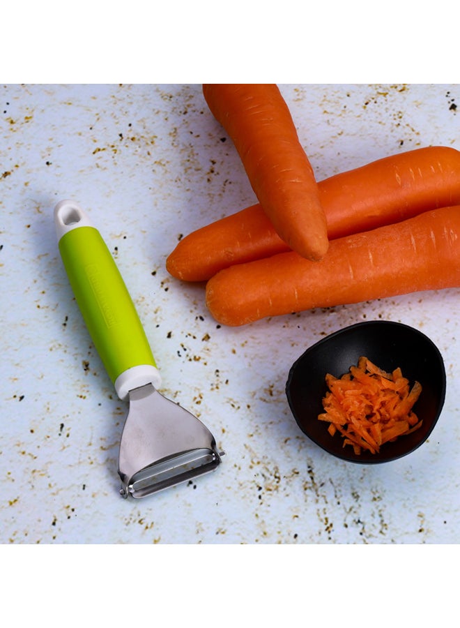 Triangle Peeler Stainless Steel with Green Handle