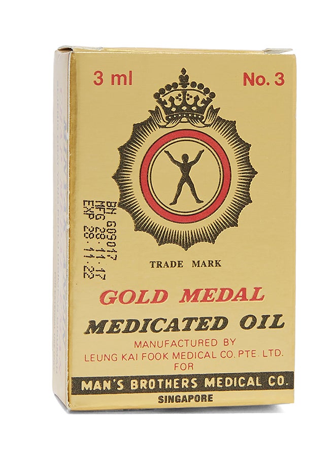 Gold Medal Medicated Oil 3ml - Premium Pain Relief