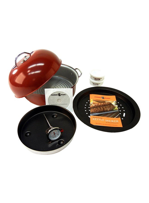 NORDIC WARE Kettle Smoker Red - Premium Quality
