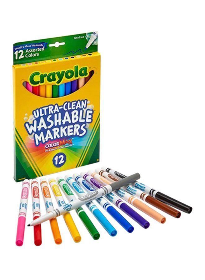 Crayola 12-Piece Ultra-Clean Fine Line Marker