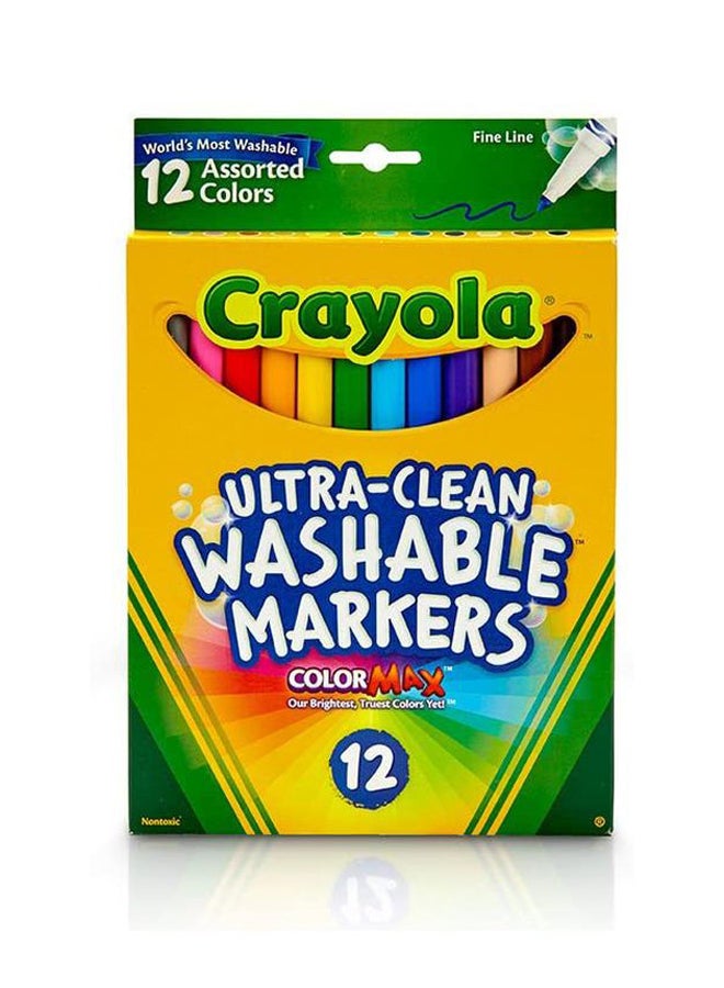 Crayola 12-Piece Ultra-Clean Fine Line Marker