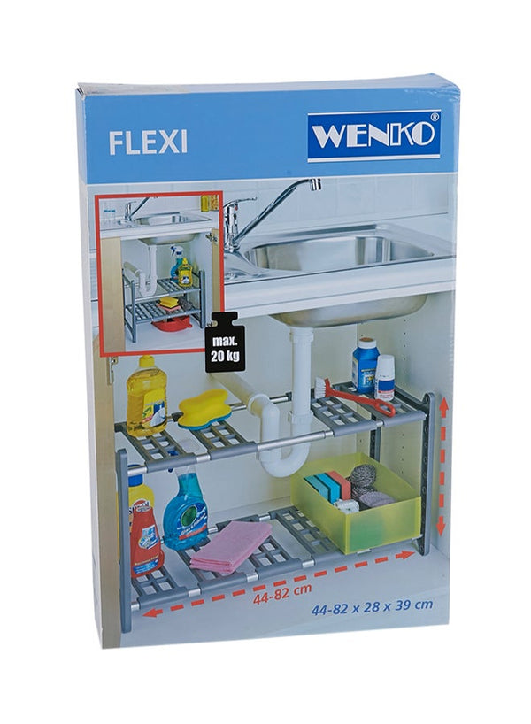 Wenko Flexi Under Cabinet Shelf Grey/Silver