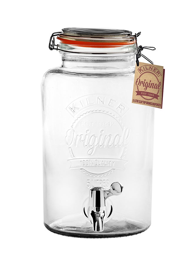 Kilner Jars Glass Drink Dispenser Clear/Silver
