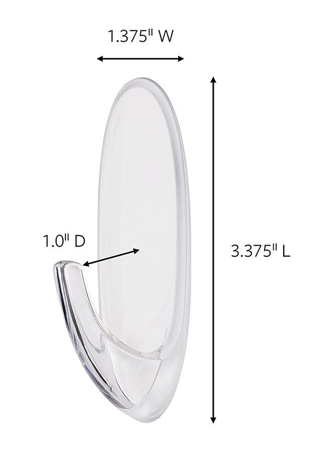 Command 17093 Clear Hook with Strips - Premium Quality