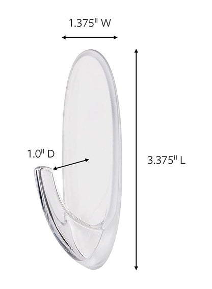 Command 17093 Clear Hook with Strips - Premium Quality