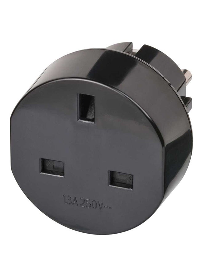 Brennenstuhl Earthed Travel Adaptor Black/Silver