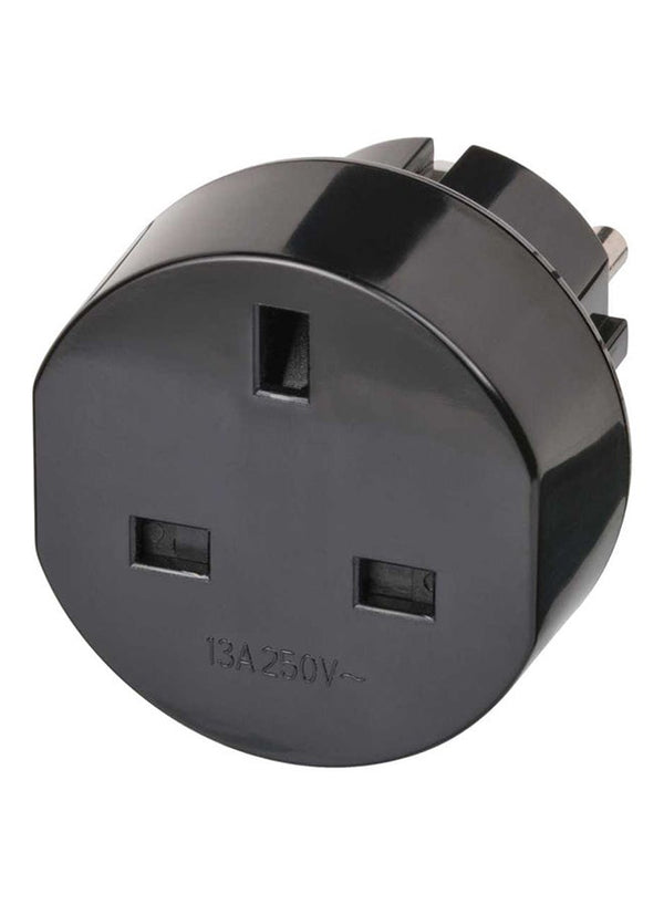 Brennenstuhl Earthed Travel Adaptor Black/Silver