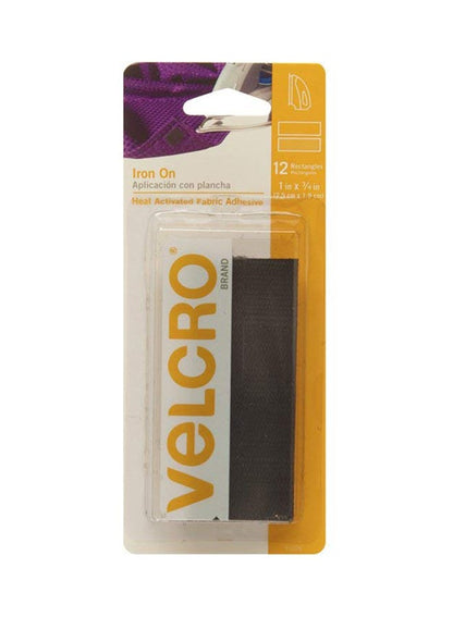 Velcro Heat Activated Fabric Adhesive Strip - Black