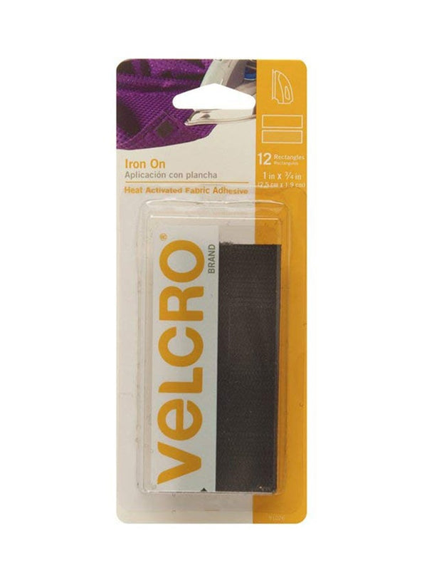 Velcro Heat Activated Fabric Adhesive Strip - Black