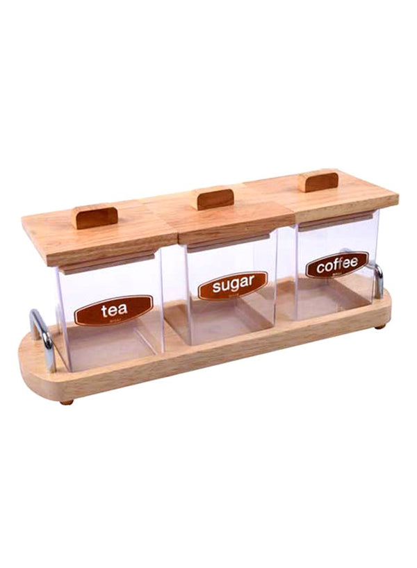 BILLI 3-Piece Wooden Canister Set