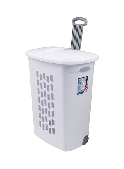 Sterilite Laundry Hamper With Wheels White/Grey