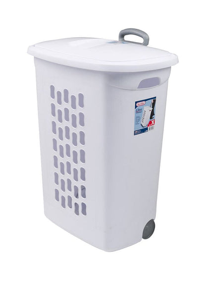 Sterilite Laundry Hamper With Wheels White/Grey
