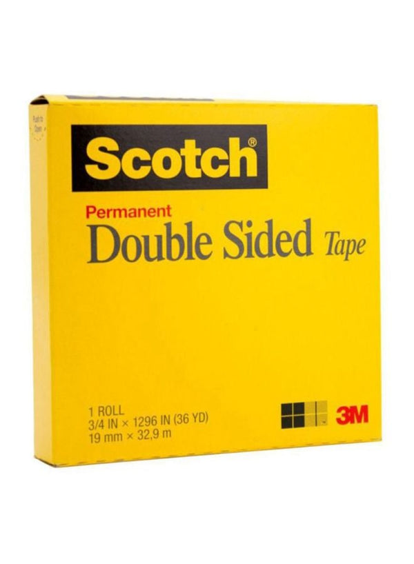Scotch Permanent Double Sided Tape Roll 0.75 inch