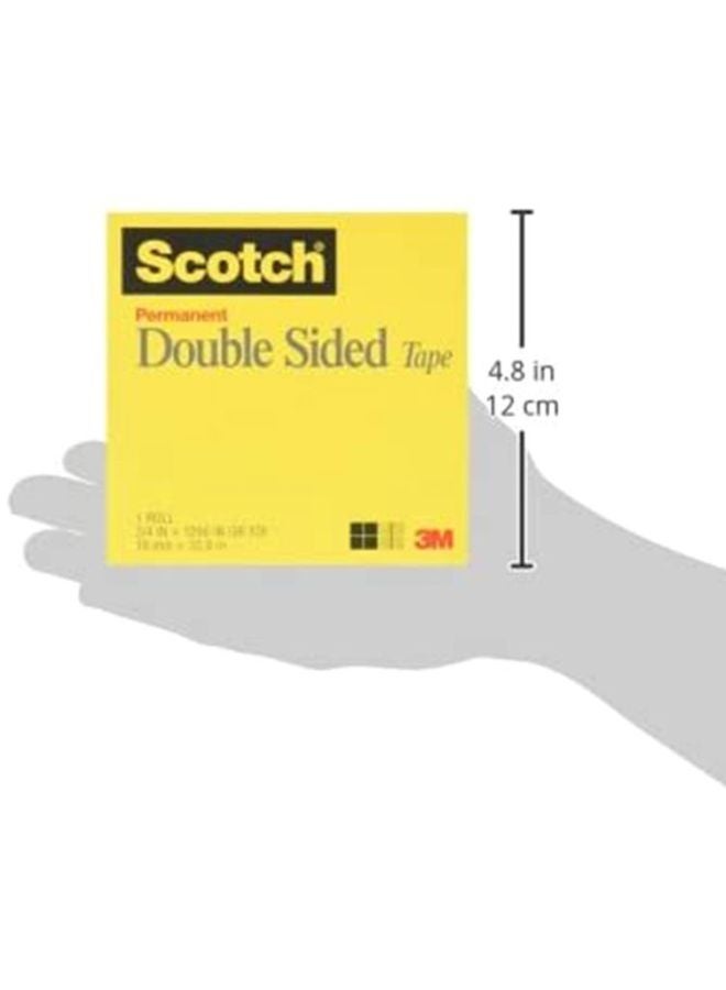 Scotch Permanent Double Sided Tape Roll 0.75 inch