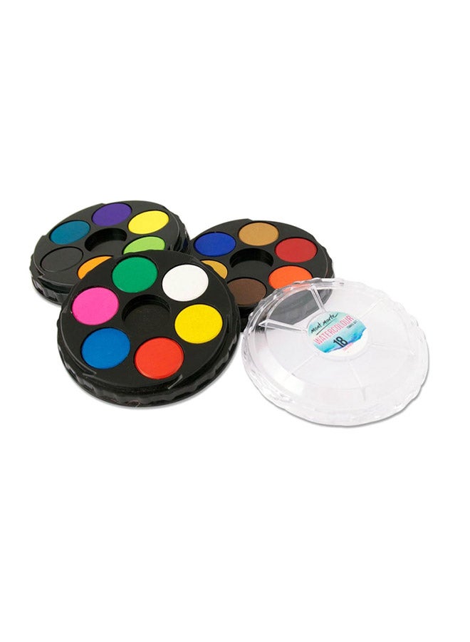 Mont Marte 18-Colour Watercolour Travel Set