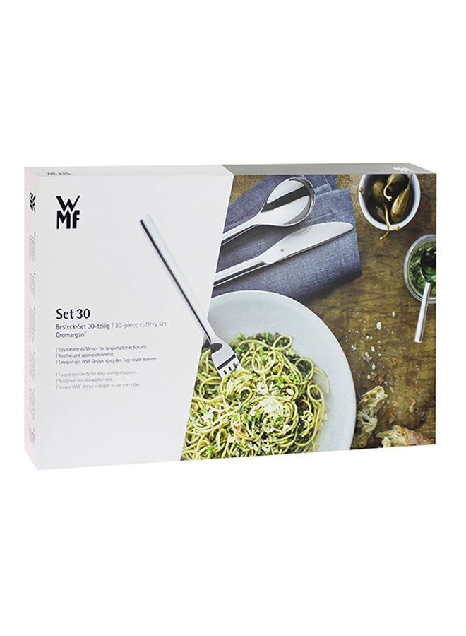 WMF 30-Piece Boston Cutlery Set Silver