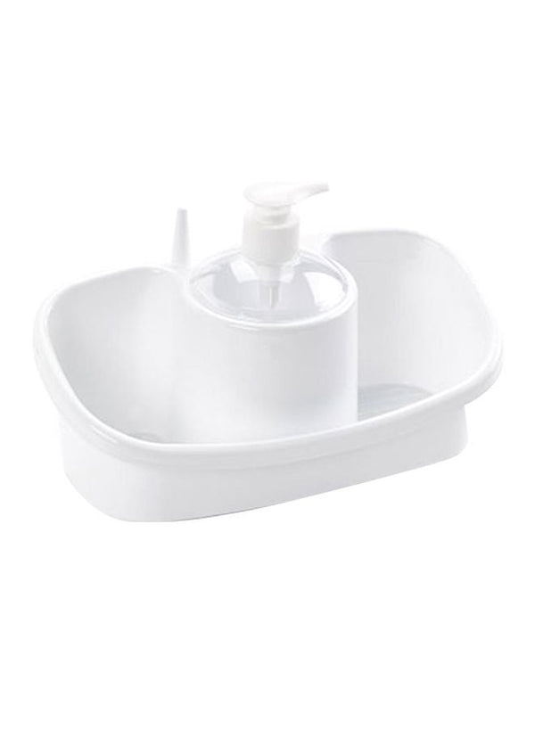 3-In-1 Soap Dispenser And Sponge Holder White Generic