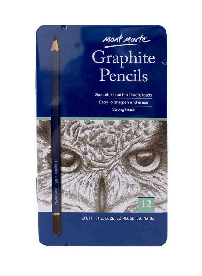 Mont Marte 12-Piece Graphite Pencil Set