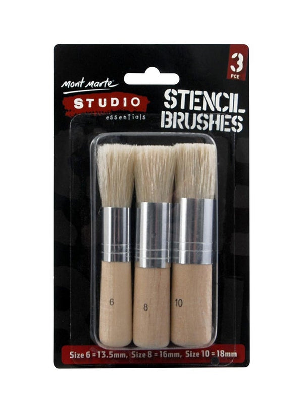 Mont Marte 3-Piece Studio Stencil Brushes
