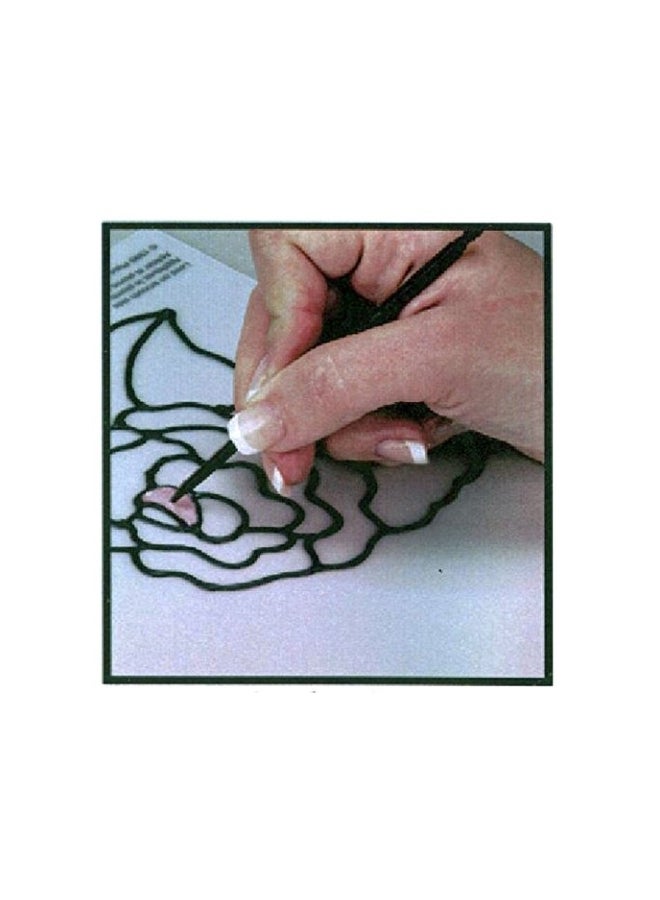 Plaid:Craft Gallery Glass Liquid Lead Black/White