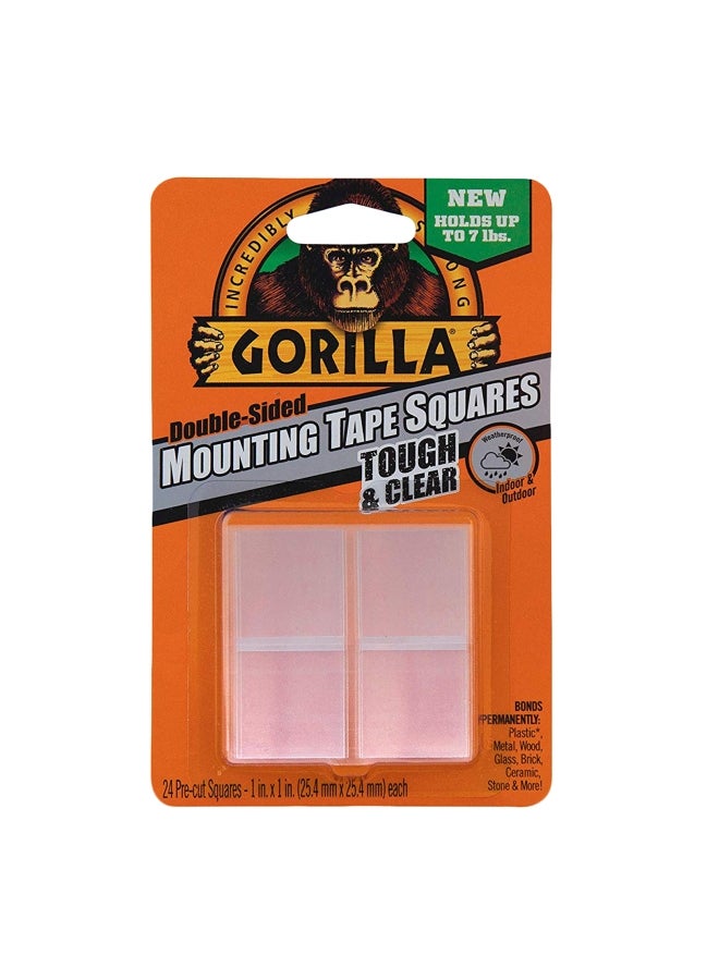 Gorilla Double-Sided Mounting Tape Squares - Clear