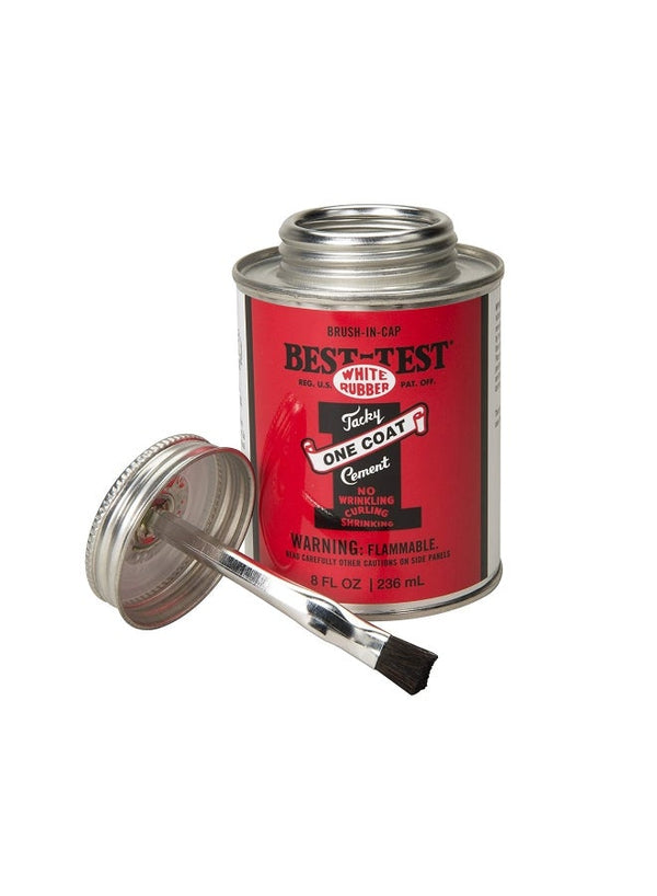 Best-Test One Coat Rubber Cement Red/Silver