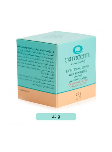 Extraderm Lightening Cream With Sunblock SPF20 25grams