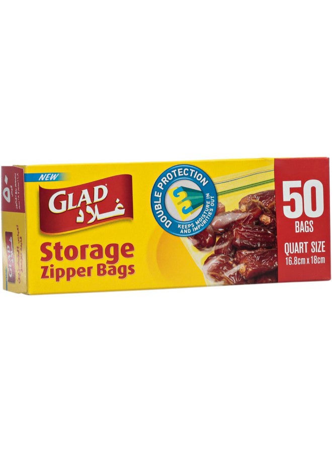 Glad 50-Piece Storage Zipper Bag Set