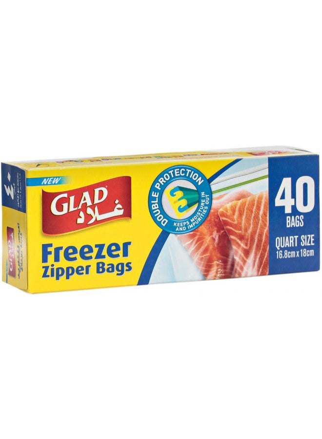 Glad 40-Piece Storage Zipper Freezer Bag Set