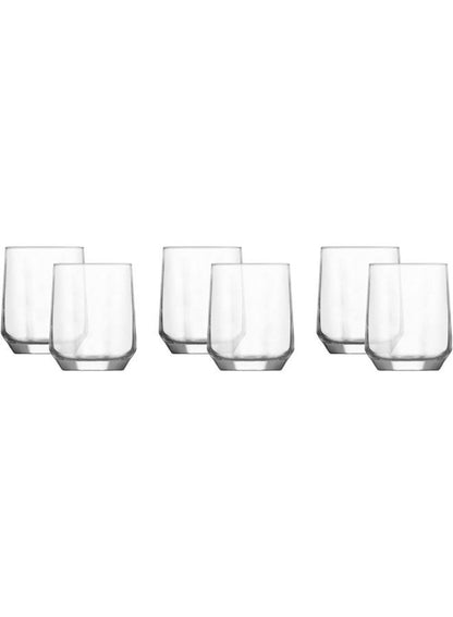 LAV 6-Piece Diamond Coffee Glass Set