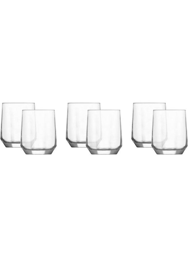LAV 6-Piece Diamond Coffee Glass Set