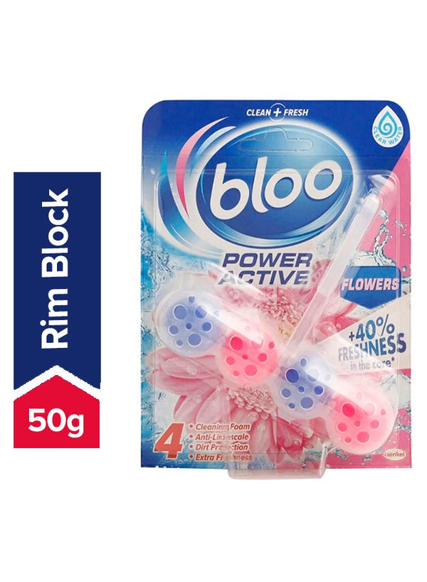 Bloo Power Active Flowers Toilet Rim Block
