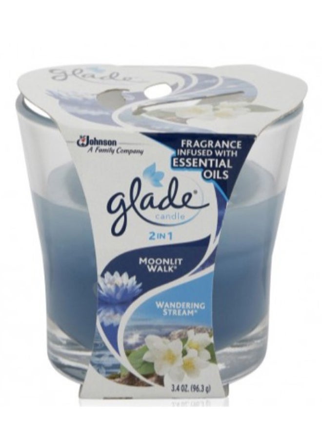 Glade Moonlit Walk Candle Blue - 96.3 grams