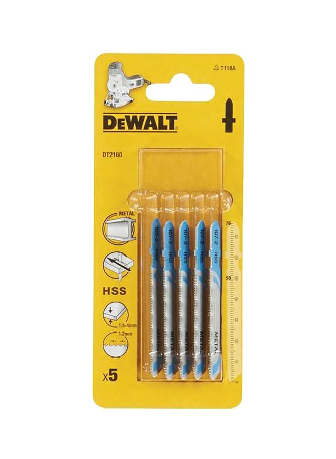 DEWALT 5-Piece Metal Cutting Jigsaw Blade Set