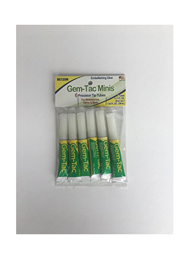 Beacon Gem-Tac Permanent Glue Pack of 6