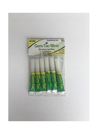 Beacon Gem-Tac Permanent Glue Pack of 6