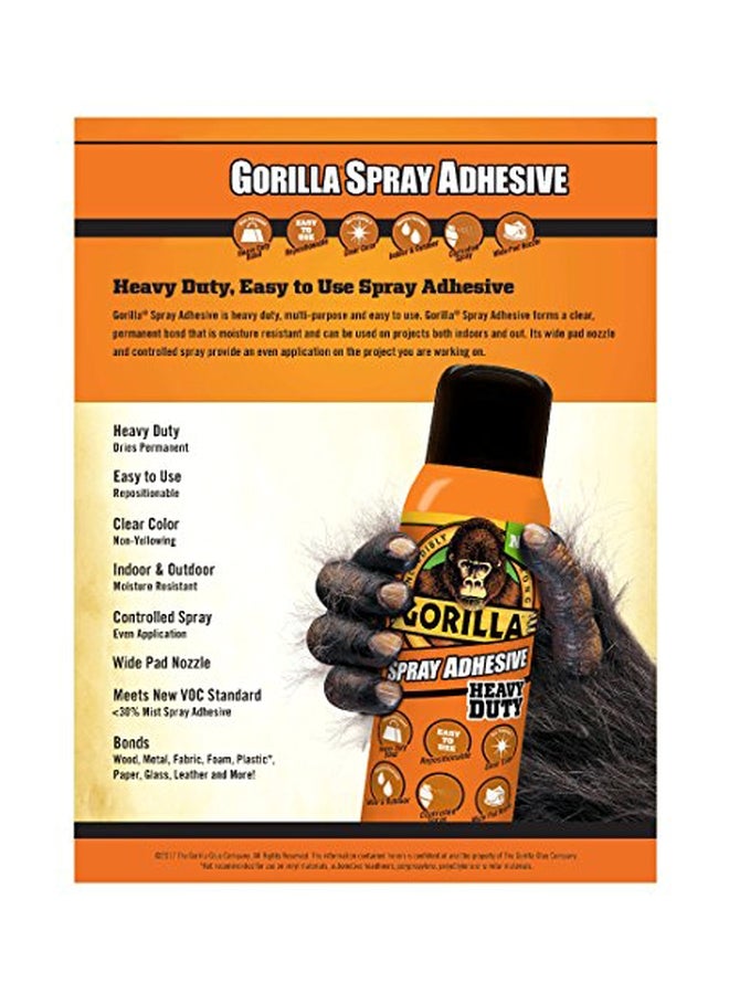 Gorilla Heavy Duty Spray Adhesive Orange