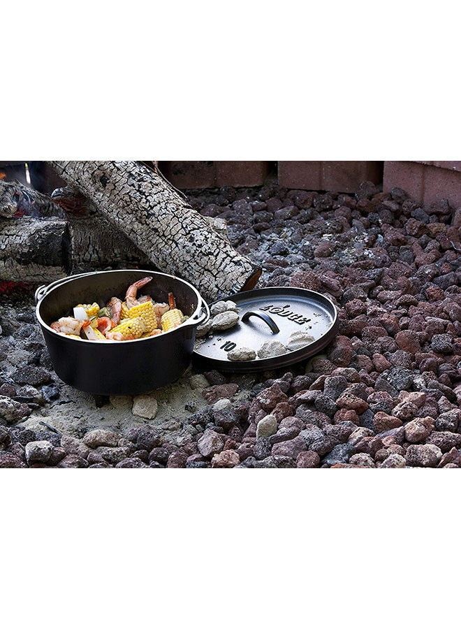 Lodge 10 Inch Deep Camp Dutch Oven Black