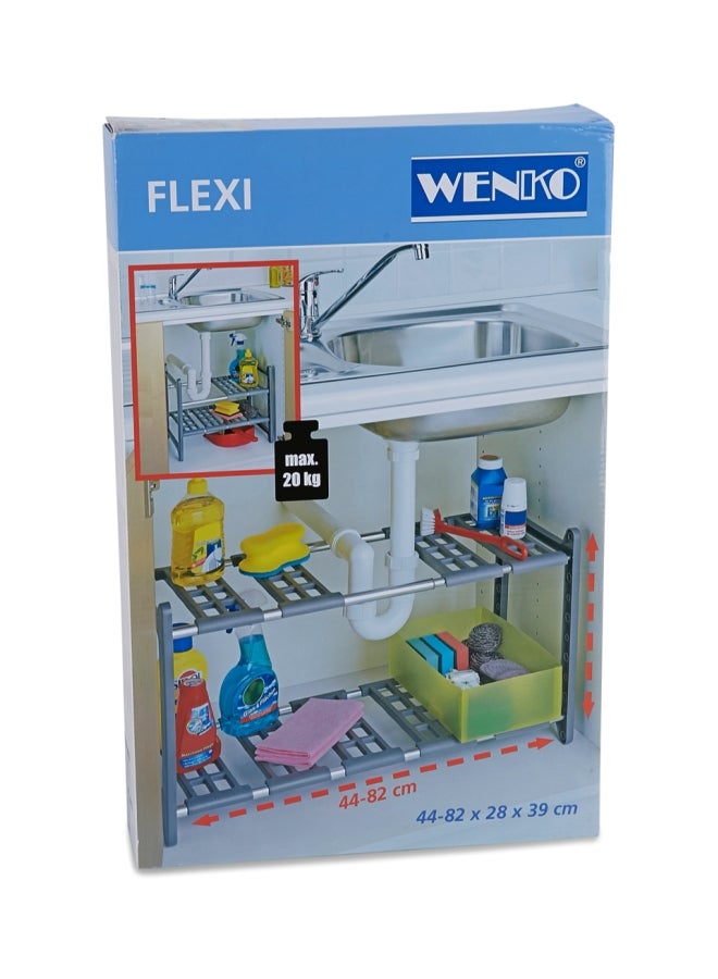 Wenko Flexi Under Cabinet Shelf Grey/Silver