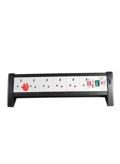 Brennenstuhl 6 Socket Extension Lead Black/White/Green
