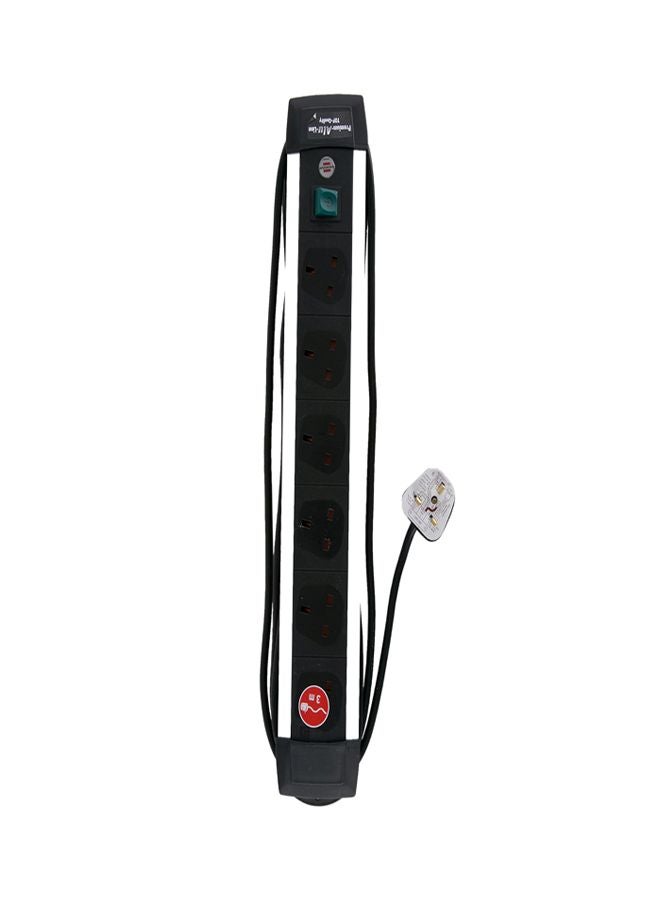 Brennenstuhl 6-Socket Extension Lead Black/White 3m