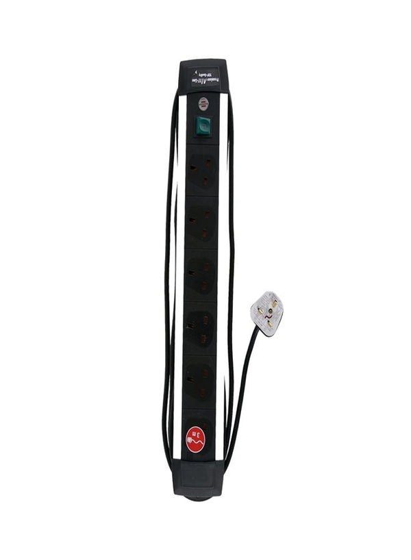 Brennenstuhl 6-Socket Extension Lead Black/White 3m
