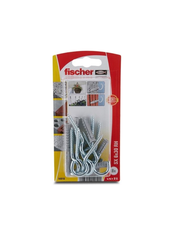 Fischer 8-Piece Expansion Plug Grey/Silver